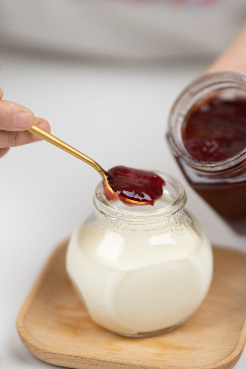 Creamy homemade Instant Pot yogurt in glass jars